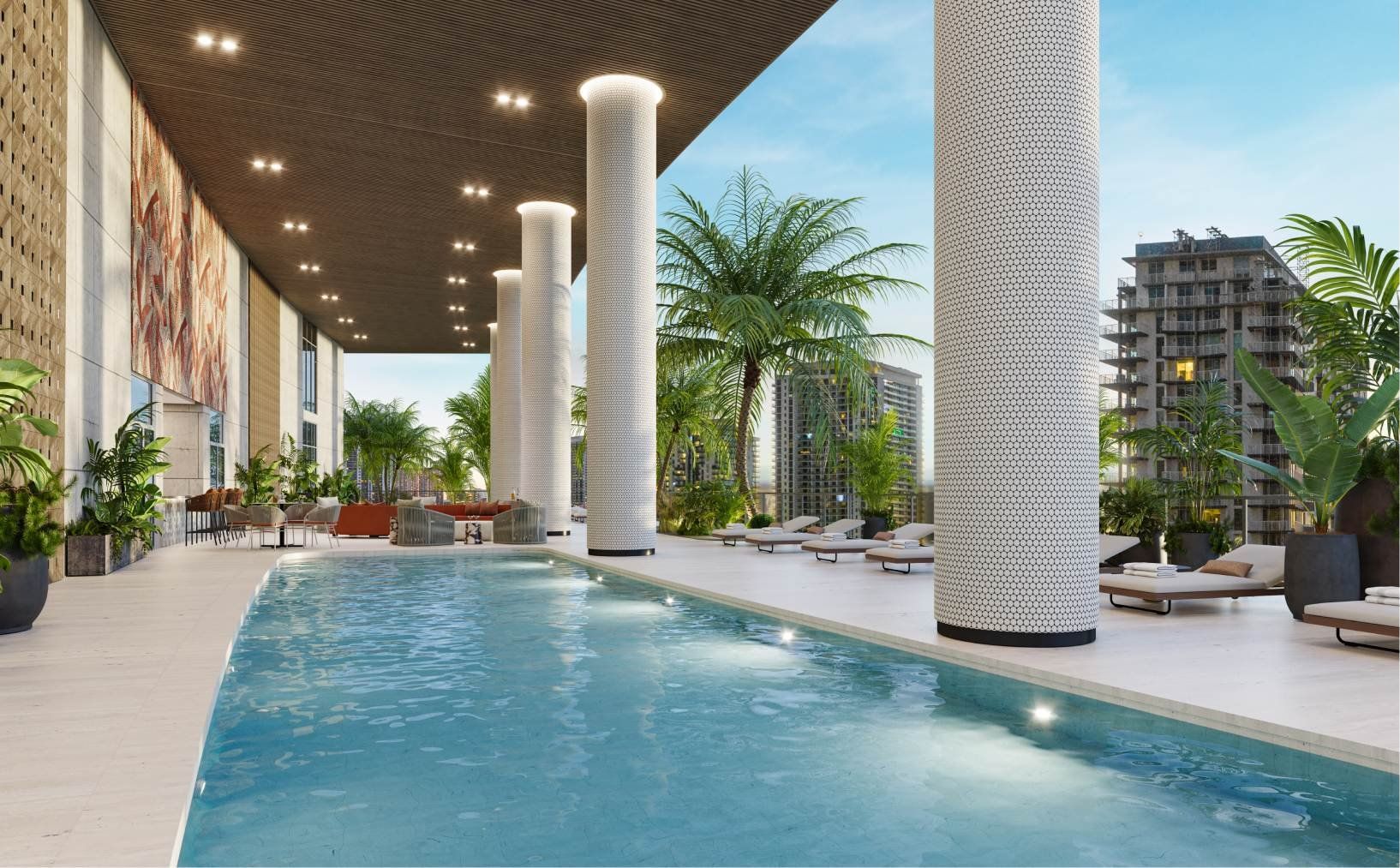 Pool deck Edge House Miami